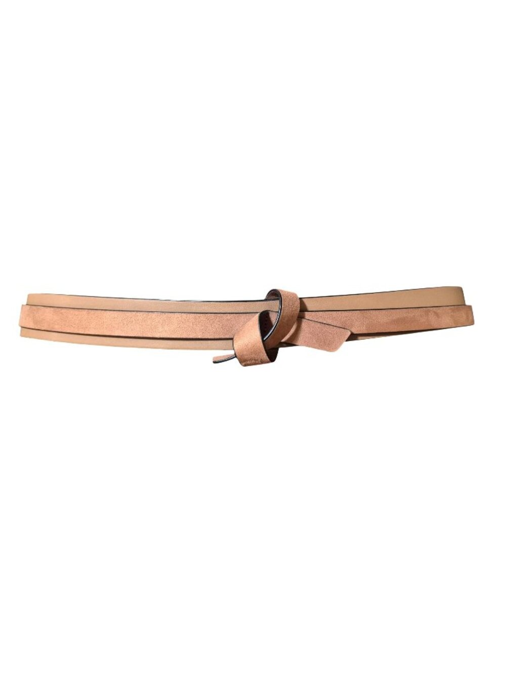 H&M Tan Faux Leather Belt with Knot Accent and Stretch Back XXL EUC